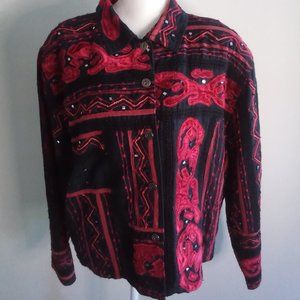 Chico's Candide C Jean Jacket Black